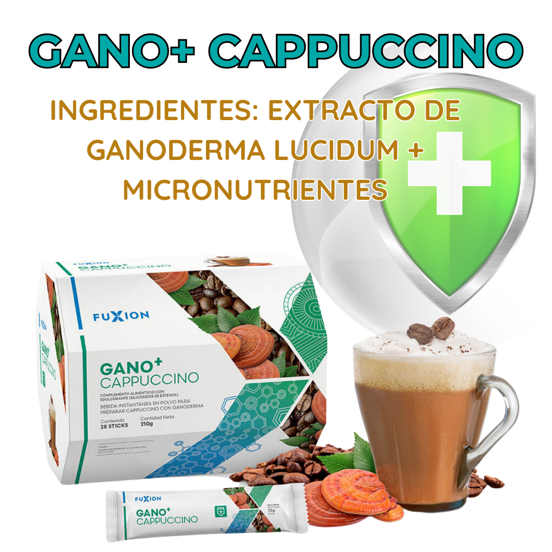 GANO + CAPPUCCINO DE FUXION- Ganoderma Lucidium