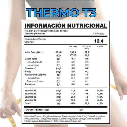 THERMO T3 DE FUXION- Quemador de Grasa Natural